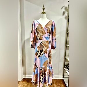 NWT Hutch Long Sleeve Maxi Dress Anthropologie - Petite L - Open back wrap dress